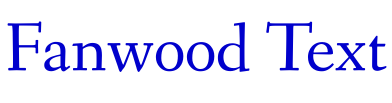 Fanwood Text шрифт